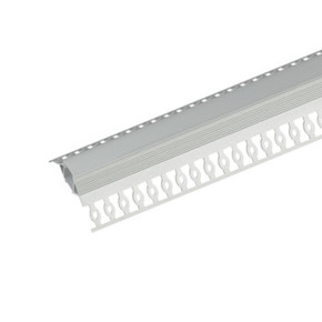 SlimPro Plaster-In Outer Corner Aluminium Profile 2m, Diffusers Available