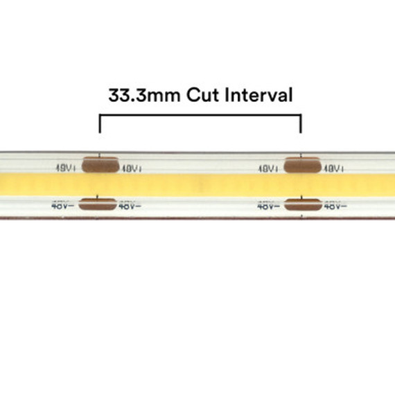 Aon LED COB Tape 10W Single Colour 48v 4000K Daylight - IP65