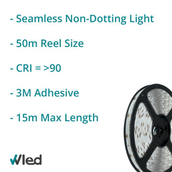 Aon LED COB Tape 10W Single Colour 48v 4000K Daylight - IP65