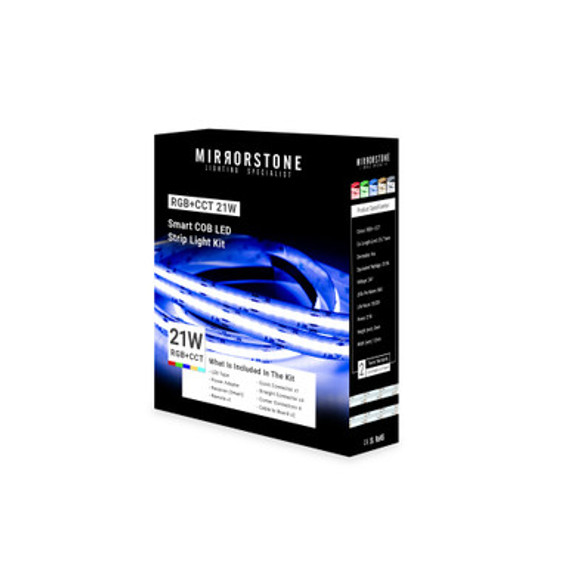 RGB+CCT 21W Smart COB LED Strip Light Kit 5m