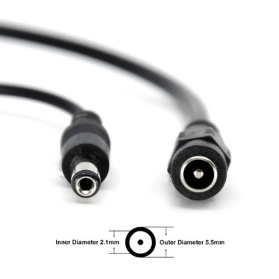 3-Way Female To Male DC Power Splitter Cable