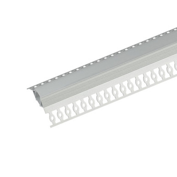 SlimPro Plaster-In Outer Corner Aluminium Profile 2m, Diffusers Available