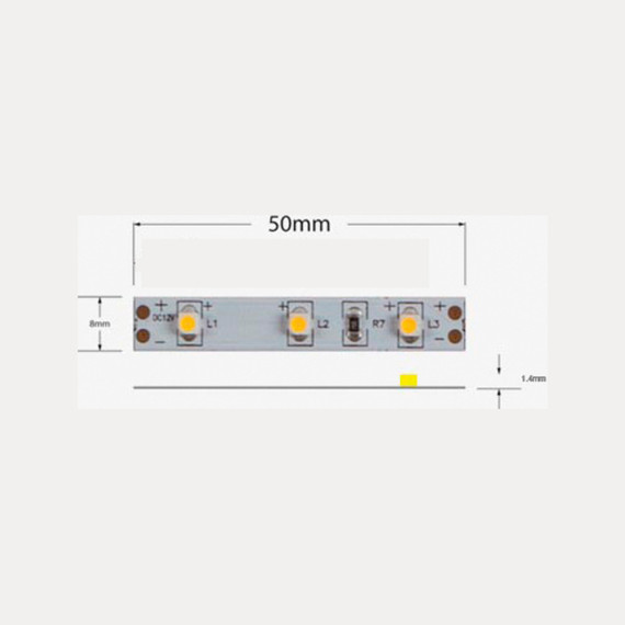 Spectric 4.8W 603528 Single Colour 12V LED Strip Light IP67 5m Reel