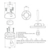 Scanstrut Small Deck Seal SS Connector - .83" Cable - .55" [DS21B-S]