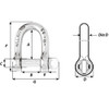 Wichard Not Self-Locking D Shackle - 14mm Diameter - 9\/16" [01207]