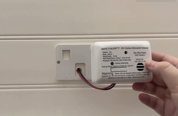 Safe-T-Alert 62-541-MARINE marine carbon monoxide alarm installation view