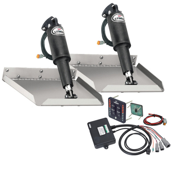 Lenco 9" x 9" Edgemount Trim Tab Kit w/LED Indicator Switch Kit 12V [TT9X9EI]