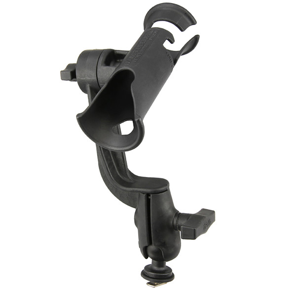 RAM Mount RAM Tube Jr. Fishing Rod Holder with RAM-ROD Revolution Ratchet\/Socket System and Track Ball Base [RAP-390-RB-TRA1U]