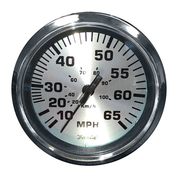 Faria Speedometer (65 MPH) Pitot - Spun Silver [36010]