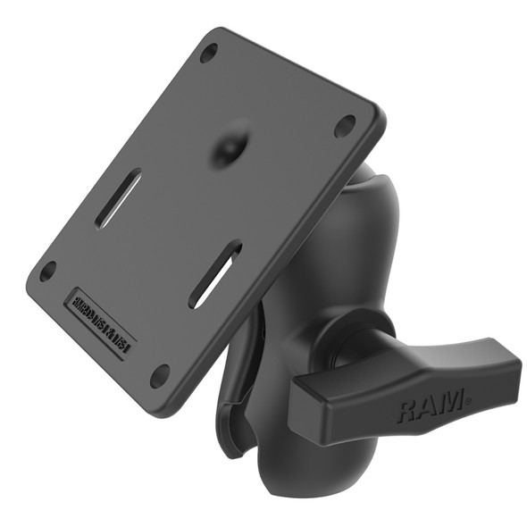 RAM Mount RAM Double Socket Arm w\/75x75mm VESA Plate [RAM-103U-B-2461]