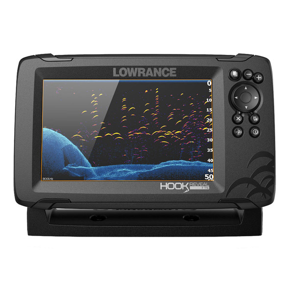 Lowrance HOOK Reveal 7 Combo w\/SplitShot Transom Mount  C-MAP Contour+ Card [000-15854-001]