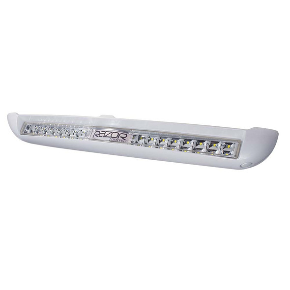 Lumitec Razor Light Bar - Flood - White Housing w\/Inverted Logo Flush Mount [101590]