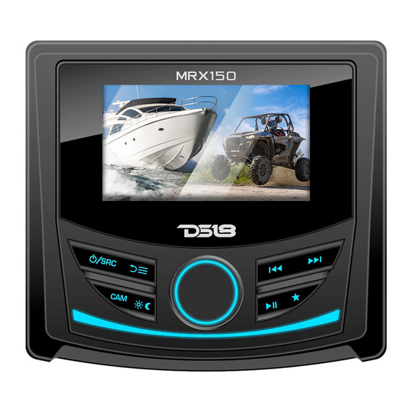 DS18 MRX150 2 Zone Marine  Powersports Head Unit w\/3" Color TFT Display  Bluetooth - 4 x 40W [MRX150]