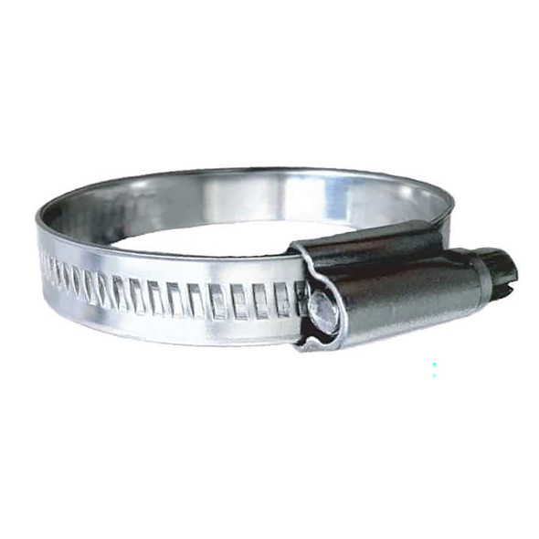 Trident Marine 316 SS Non-Perforated Worm Gear Hose Clamp - 3\/8" Band - (1-1\/2" - 2") Clamping Range - 10-Pack - SAE Size 24 [710-1381]