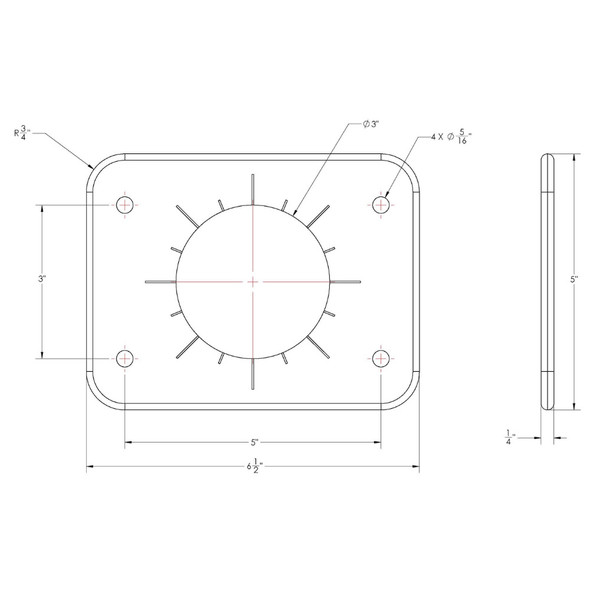 TACO Grand Slam 300 Universal Backing Plate f\/GS-300  GS-390 - Pair [BP-0300BSY-1]