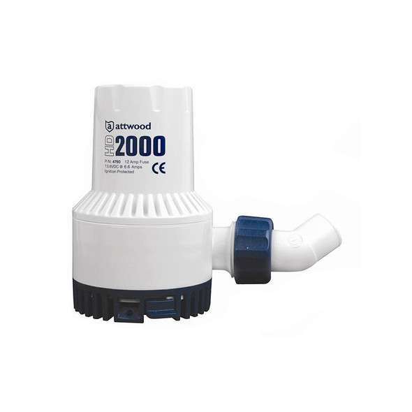 Attwood Heavy-Duty Bilge Pump 2000 Series - 12V - 2000 GPH [4760-4]