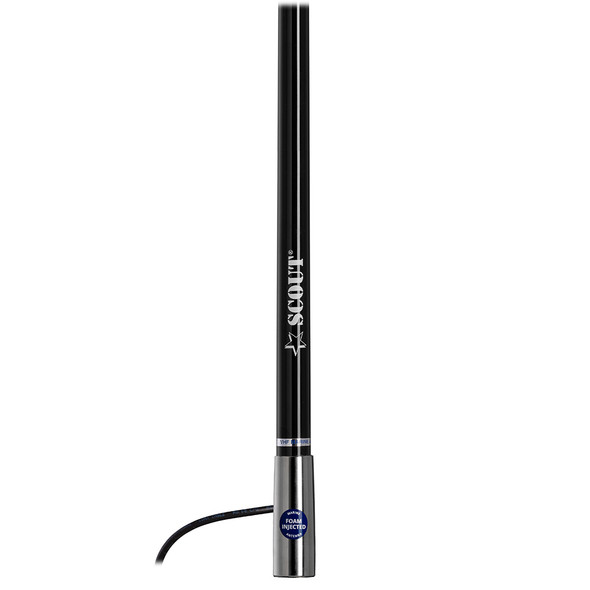 Scout 4' Black VHF Antenna 3dB Stainless Steel Ferule w\/5M RG-58 Includes PL-259 [PF AN NVHF00045T]