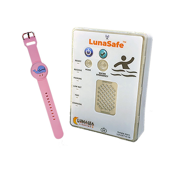 Lunasea Water Activated RF Transmitter w\/Rechargeable Alarm Receiver - Pink [LLB-64PK-02-K2]