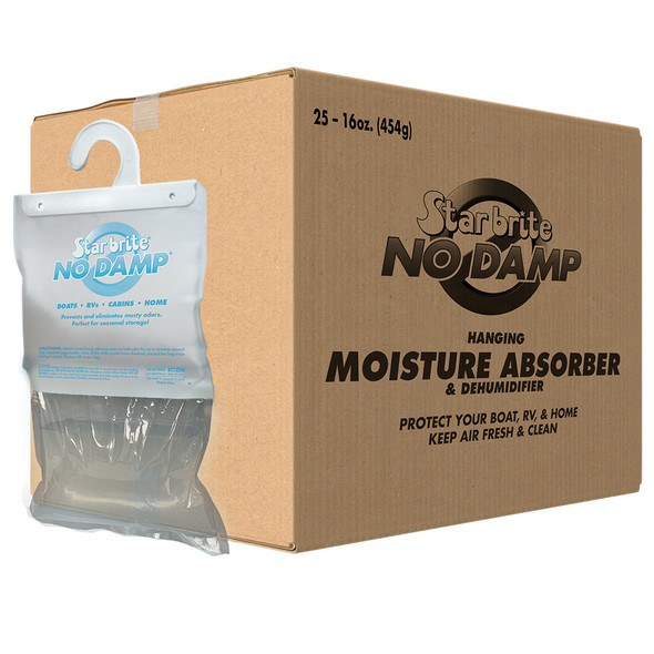 Star brite No Damp Moisture Absorber  Dehumidifier Hanging Bag - 16 oz *25 Pack [85472]