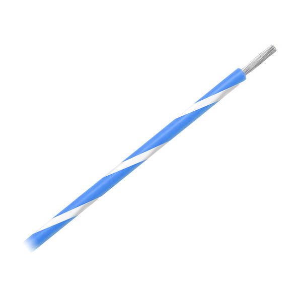 Pacer 14 AWG Gauge Striped Marine Wire 500' Spool - Blue w\/White Stripe [WUL14BL-9-500]