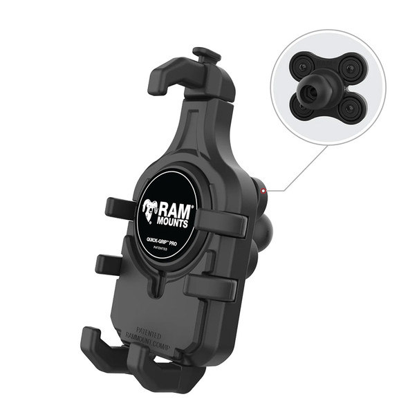Ram Mount RAM Quick-Grip Pro Phone Holder w\/Ball  Vibration Damper [RAM-HOL-PD5BVU]