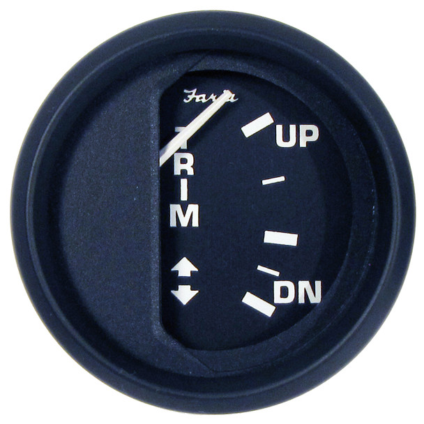 Faria Euro Black 2" Trim Gauge (Mercury / Mariner / Mercruiser / Volvo DP / Yamaha-2001 and newer) [12828]
