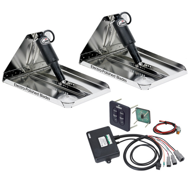 Lenco 16" x 12" Heavy Duty Performance Trim Tab Kit w/Standard Tactile Switch Kit 12V [RT16X12HD]