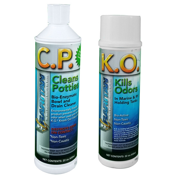 Raritan Potty Pack w/K.O. Kills Odors  C.P. Cleans Potties - 1 of Each - 22oz Bottles [1PPOT]