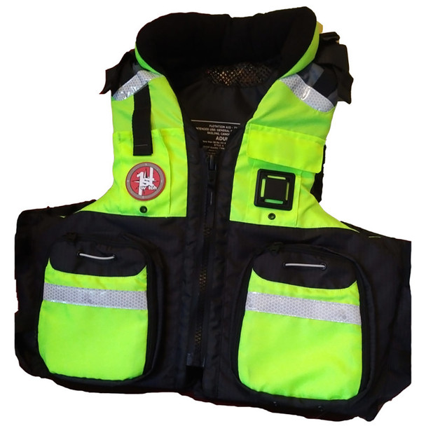 First Watch AV-800 Pro 4-Pocket Vest (USCG Type III) - Hi-Vis Yellow/Black - S/M [AV-800-HV-S/M]