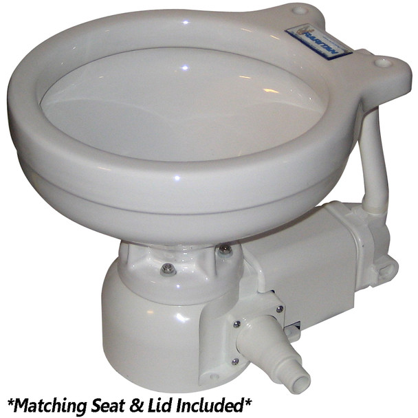 Raritan Sea Era Marine Size Electric Toilet - Integral Pump - Straight & 90 Discharge - 12V [160MI012]