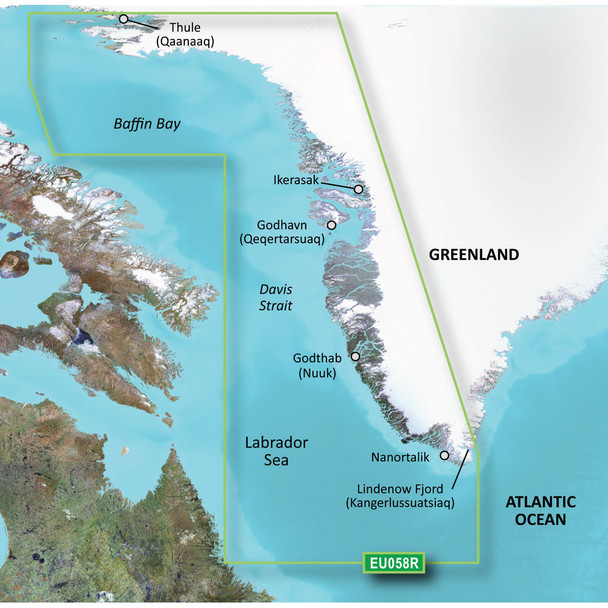 Garmin BlueChart g2 HD - HEU058R - Greenland West - microSD\/SD [010-C1001-20]