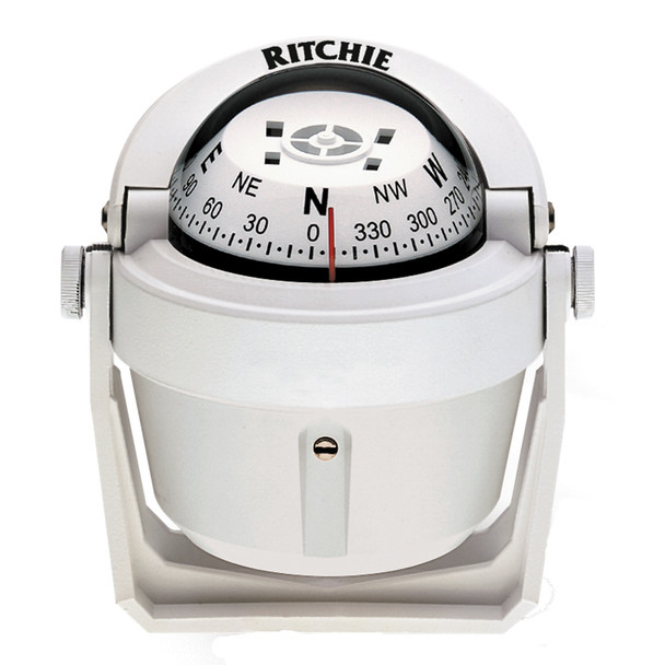 Ritchie B 51W Explorer Compass - Bracket Mount - White [B-51W]