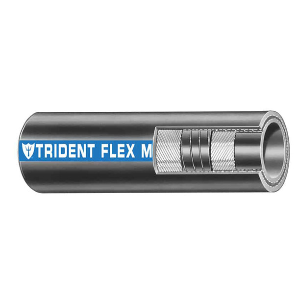 Trident Marine 1" x 50 Coil - Flex Marine Wet Exhaust  Water Hose - Black [100-1006]