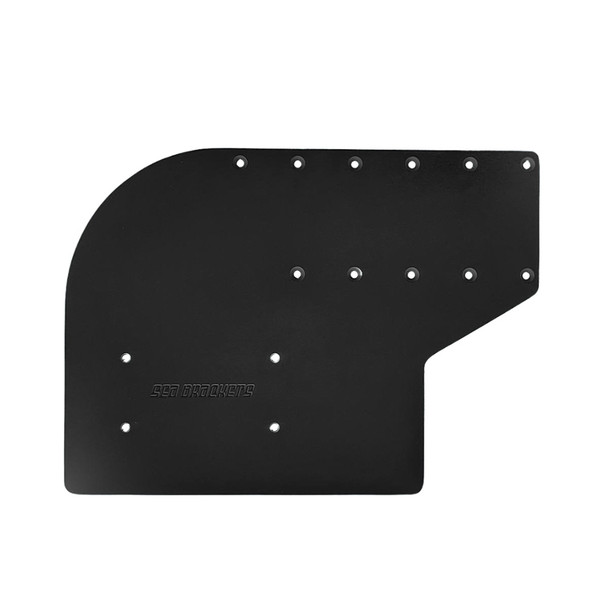Sea Brackets Small Offset Trolling Motor Plate f\/Garmin Kraken - Black [SEA2311-BLK]