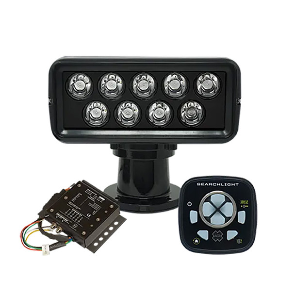 ACR RCL-100 LED Black Searchlight w\/URP-103 Wired Point Pad, URC-104 Master Controller [1979]