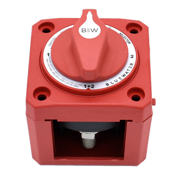 Bluewater Off\/1\/2\/Both Battery Switch - Surface Mount - Red [9800-007-11]