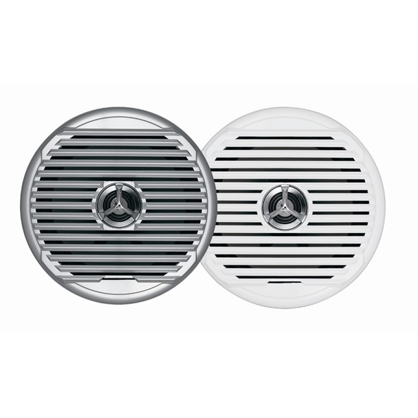 JENSEN MSX65R 6.5" High Performance Coaxial Speaker - (Pair) White/Silver Grills [MSX65R]