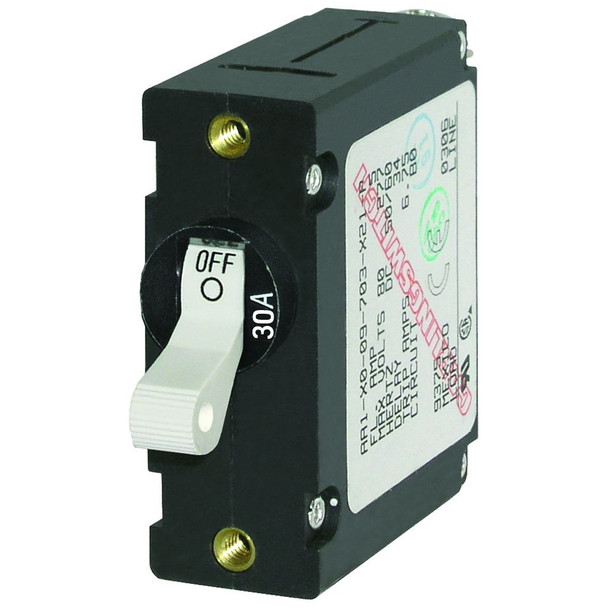 Blue Sea 7222 AC \/ DC Single Pole Magnetic World Circuit Breaker  -  30 Amp [7222]