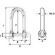Wichard Self-Locking Long D Shackle - 10mm Diameter - 13\/32" [01215]