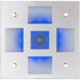 Sea-Dog Square LED Mirror Light w\/On\/Off Dimmer - White  Blue [401840-3]