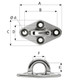 Wichard Diamond Pad Eye - Round - 60mm Length (2-23\/64") - M5 Screw [6644]