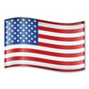 Made In USA American Flag Car Sign Magnet (10.13" x 15")