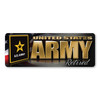 Made In USA Army Retired Chrome Mini Bumper Strip Magnet (1.5" x 4")