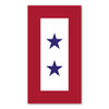 Made In USA Blue Star Service Flag (2 Star) Magnet (5.5" x 3")