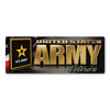 Made In USA Army Veteran Chrome Bumper Strip Magnet (2.88" x 7.75")