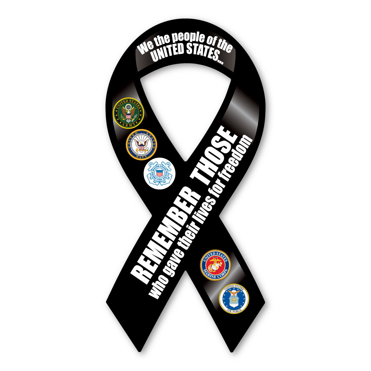 Made In USA Remember Those Who Gave Their Lives Ribbon Magnet (8" x 3.88")