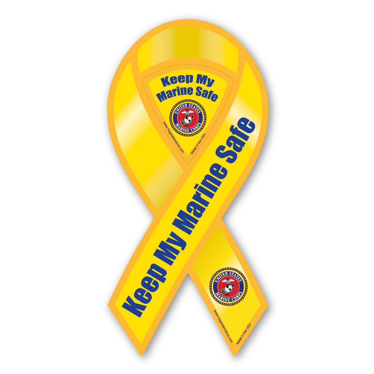 Made In USA Keep My Marine Safe 2-in-1 Ribbon Magnet (8" x 3.88")