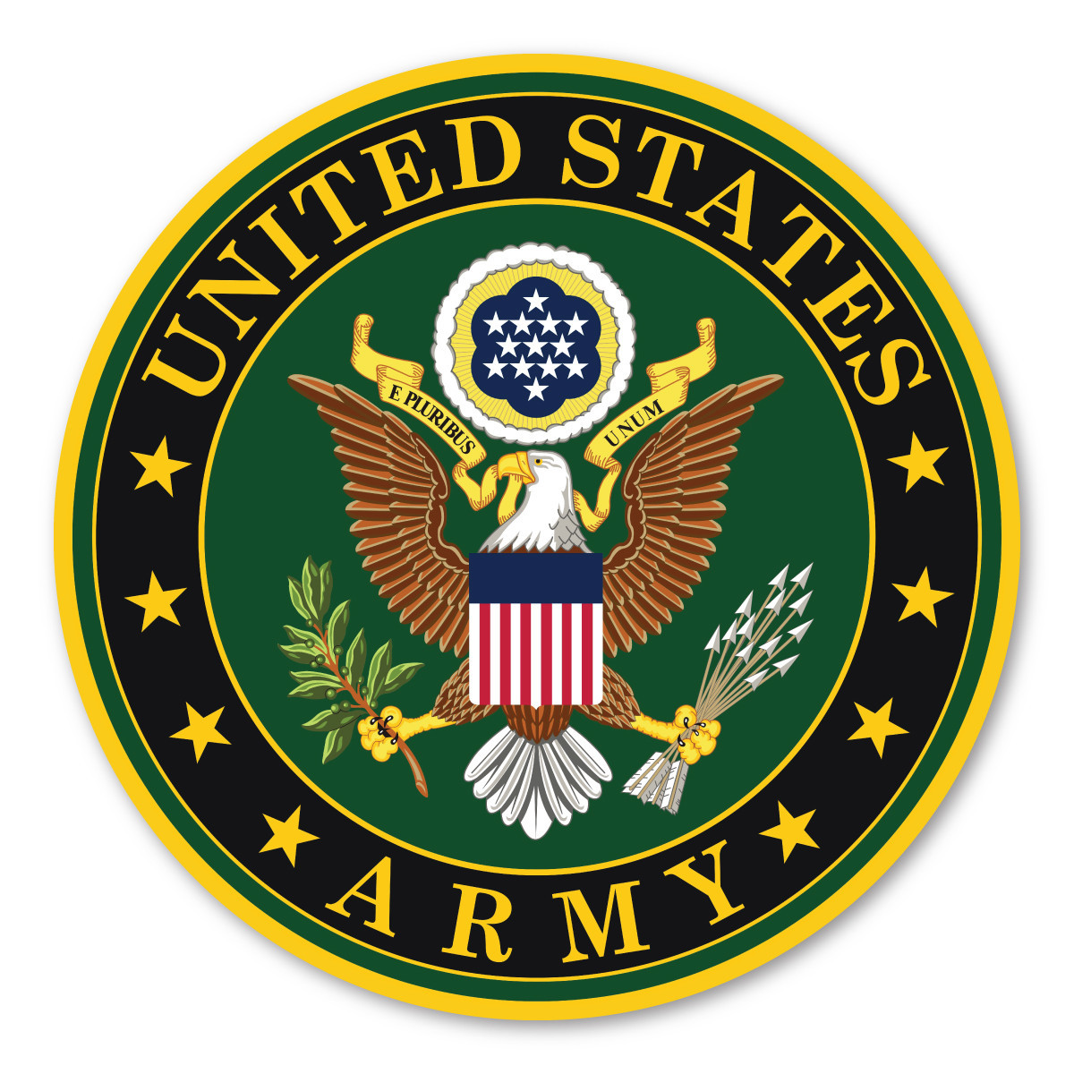 Made In USA Army Seal Car Door Sign Magnet (11.5" x 11.5")