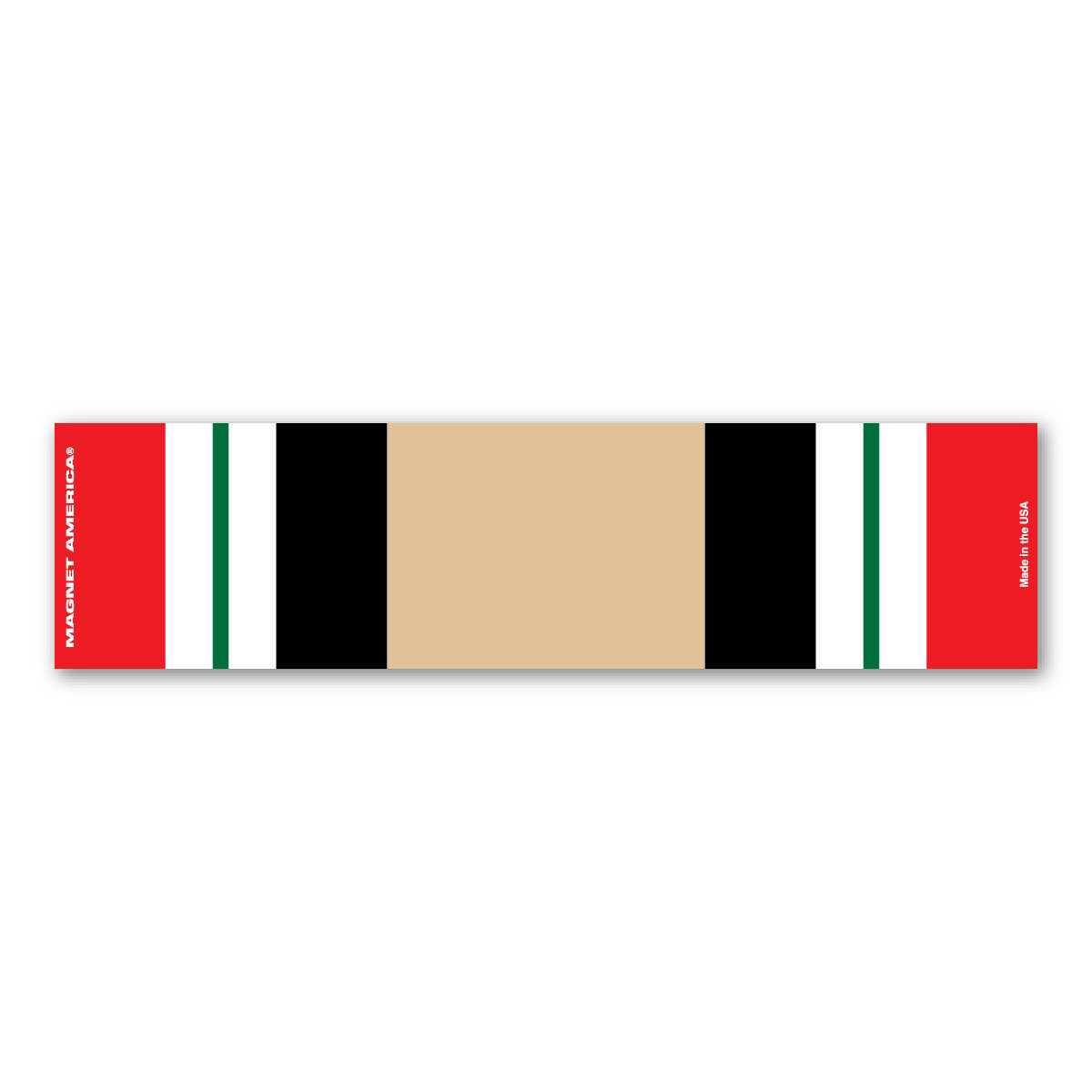 Made In USA Iraq War Service Ribbon Bar Magnet (2.5" x 10")