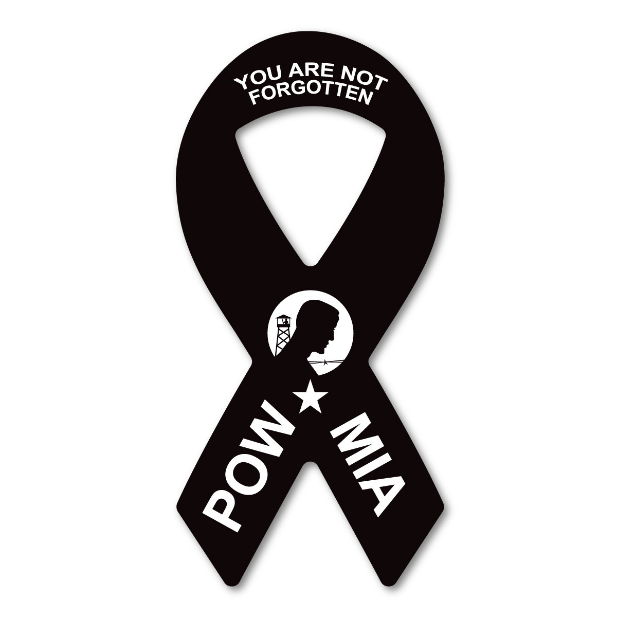 Made In USA POW-MIA Mini Ribbon Magnet (4" x 2")